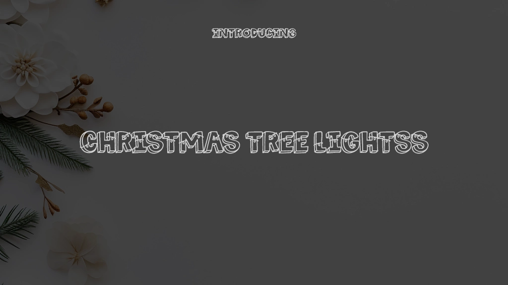 Christmas Tree Lights 글꼴 샘플 이미지  1