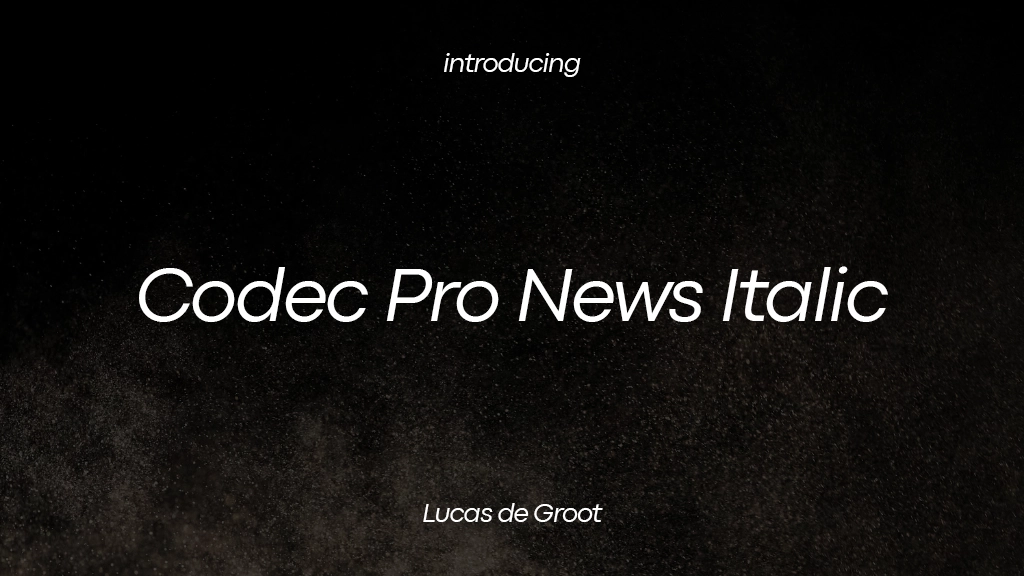 Codec Pro News Italic フォントサンプル画像  1
