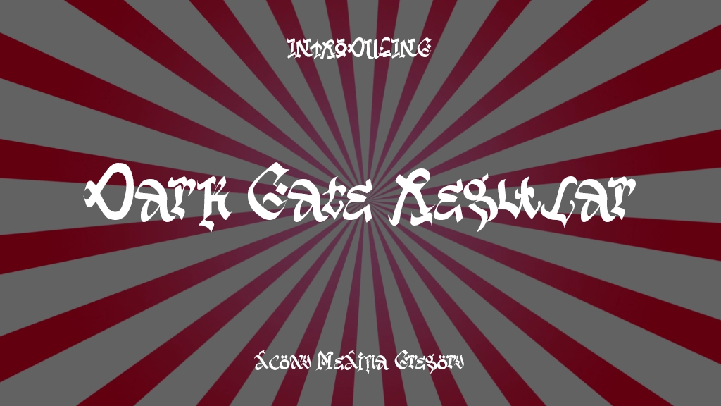 Dark Gate Regular Font Sample Images  1