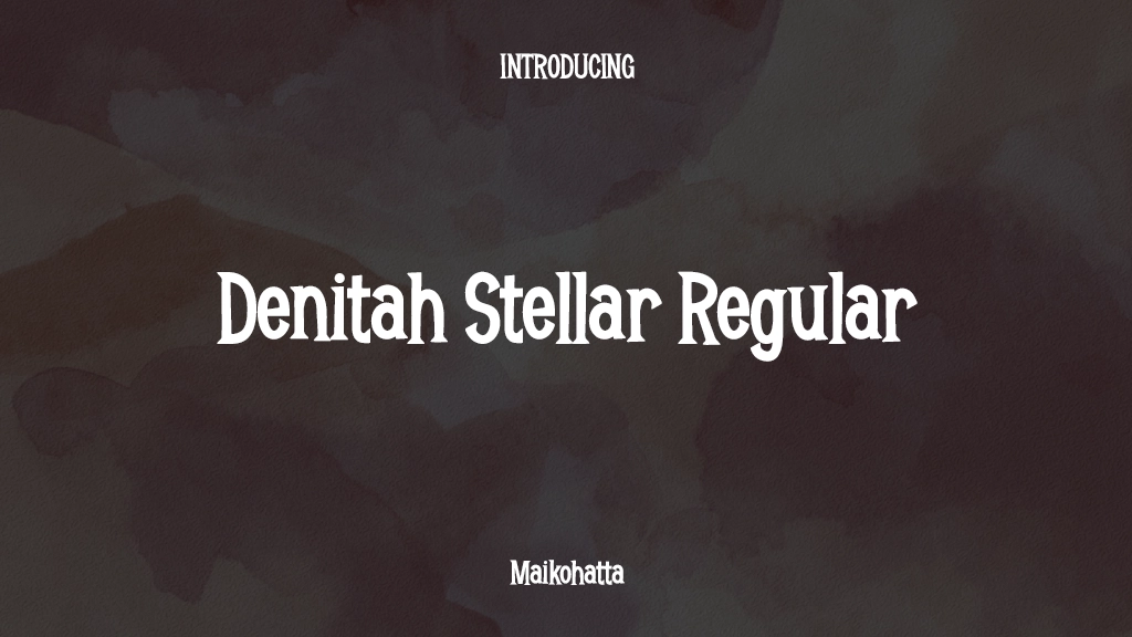 Denitah Stellar Regular Images d’exemples de polices  1