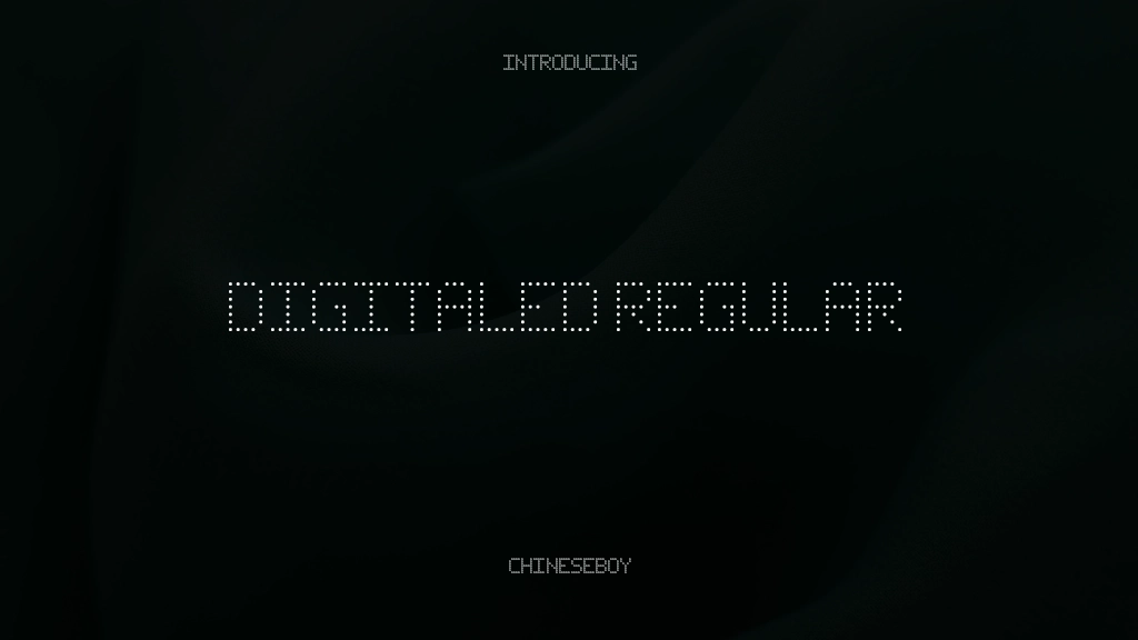 Digitaled Regular Beispielbilder für Schriftarten  1