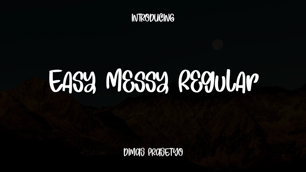 Easy  Messy  Regular Font Sample Images  1