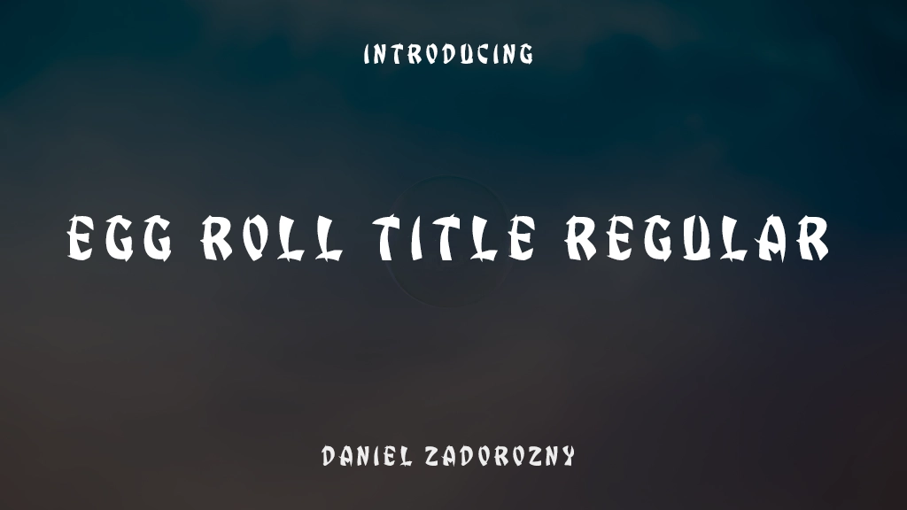 Egg Roll Title Regular Font Sample Images  1