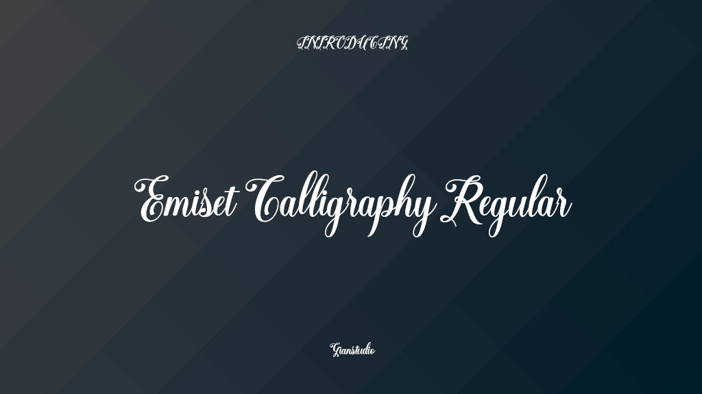 Emiset Calligraphy Regular Font Sample Images  1