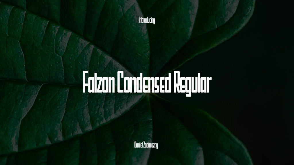 Falzon Condensed Regular Font Sample Images  1