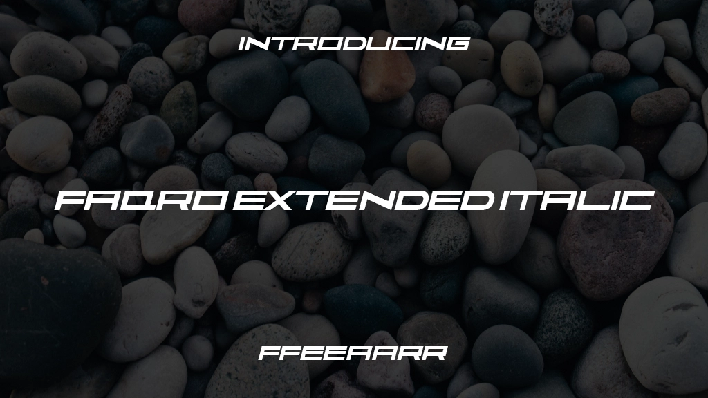 Faqro Extended Italic 글꼴 샘플 이미지  1