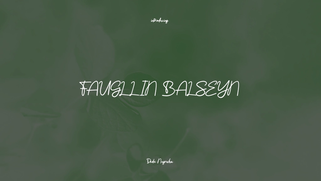 FAUGLLIN BALSEYN Font Sample Images  1