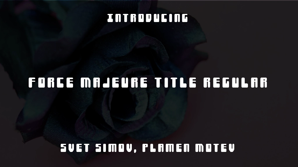 Force Majeure Title Regular 글꼴 샘플 이미지  1