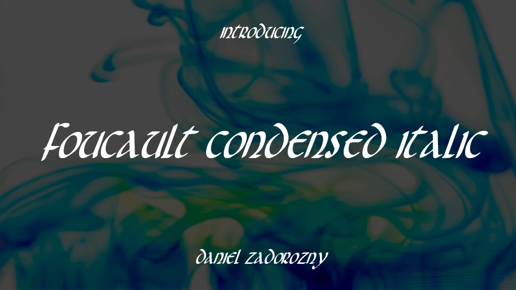 Foucault Condensed Italic Condensed Italic Font Sample Images  1