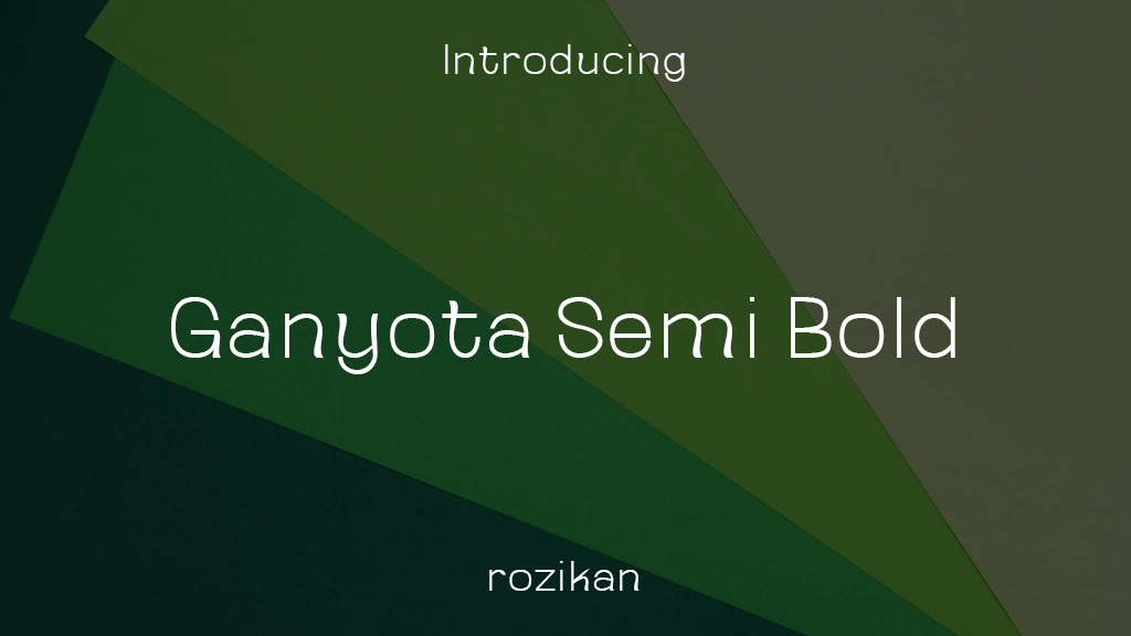 Ganyota Personal use Semi Bold Font Sample Images  2