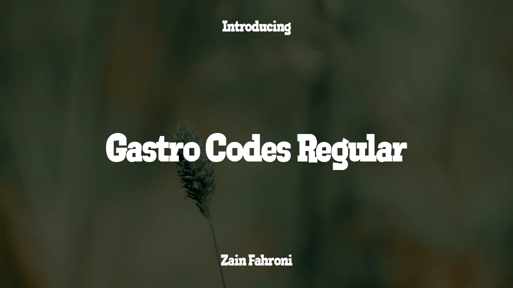 Gastro Codes Regular Font Sample Images  1