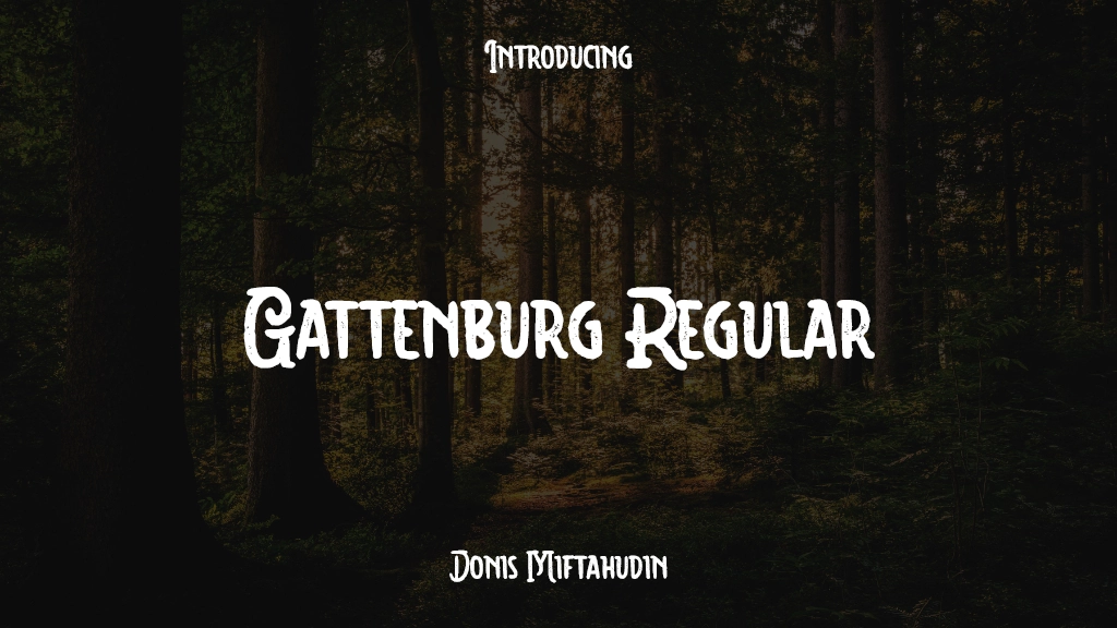 Gattenburg Personal Use Regular Font Sample Images  1