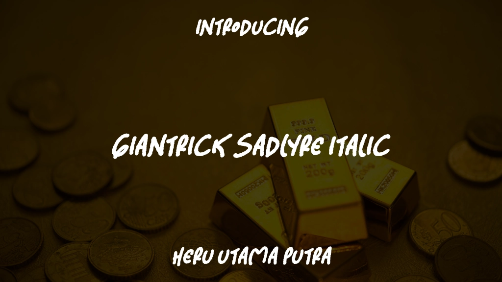 Giantrick Sadlyre Italic Font Sample Images  1
