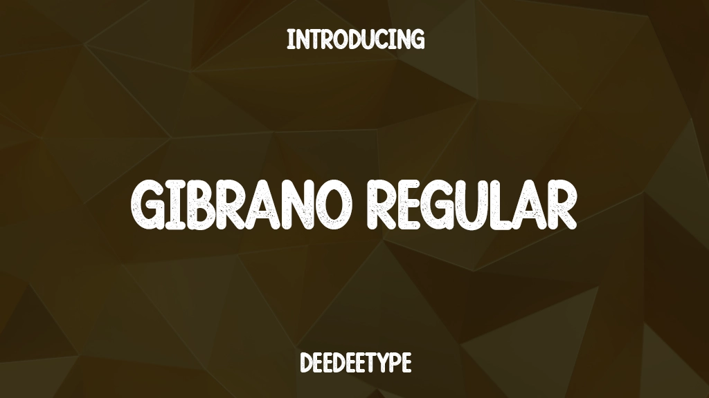 Gibrano Regular Font Sample Images  1