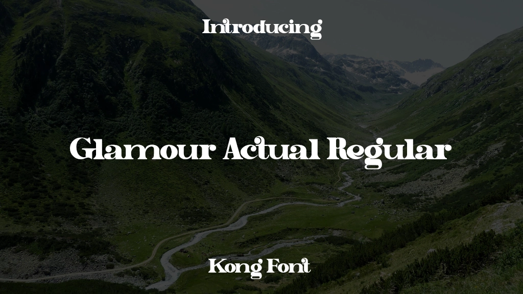 Glamour Actual Regular Font Sample Images  2