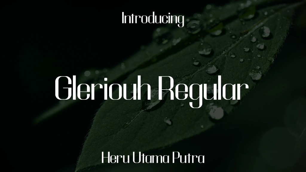 Gleriouh Regular Font Sample Images  2
