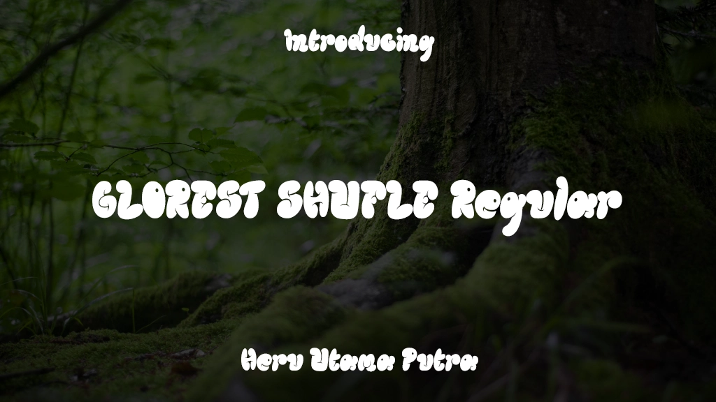GLOREST SHUFLE Regular Font Sample Images  2