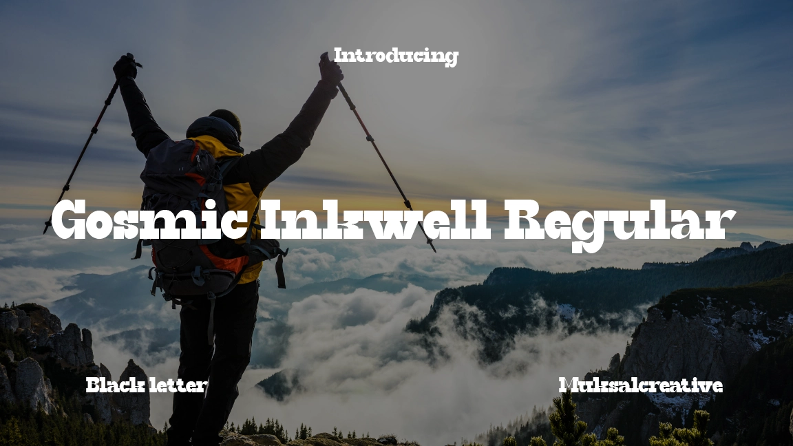 Gosmic Inkwell Regular Font Sample Images  1