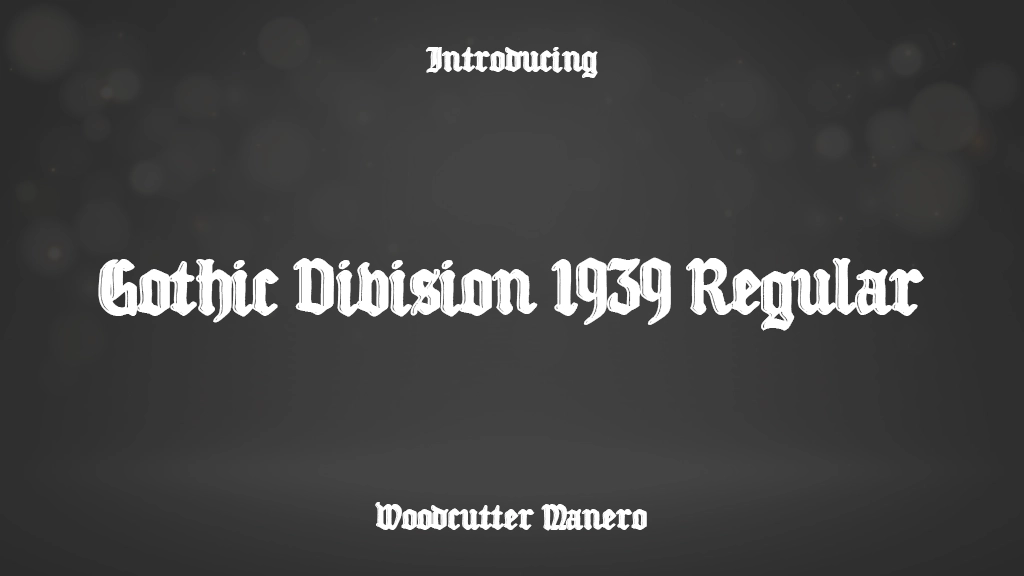 Gothic Division 1939 Regular Beispielbilder für Schriftarten  1