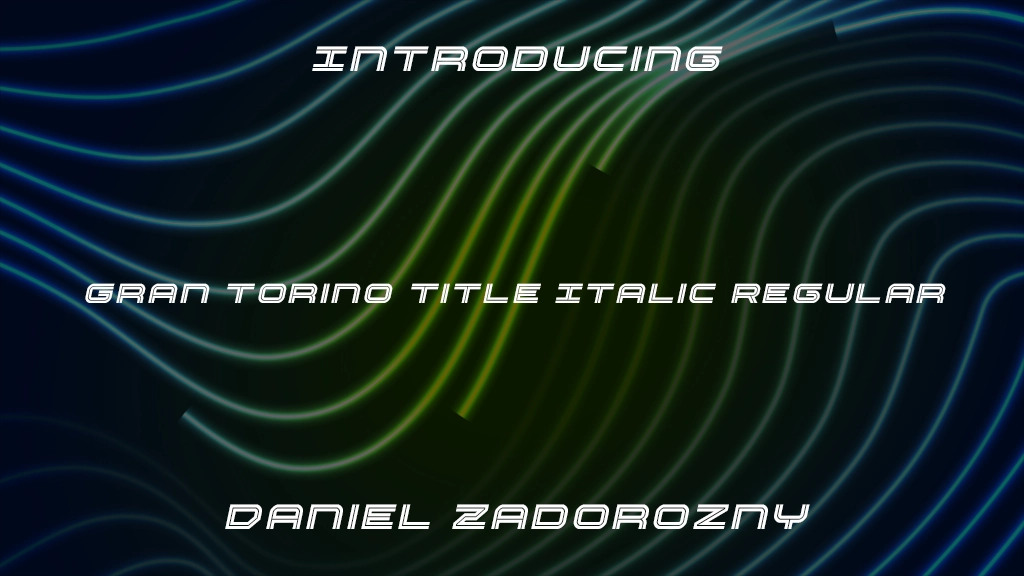 Gran Torino Title Italic Regular Font Sample Images  1