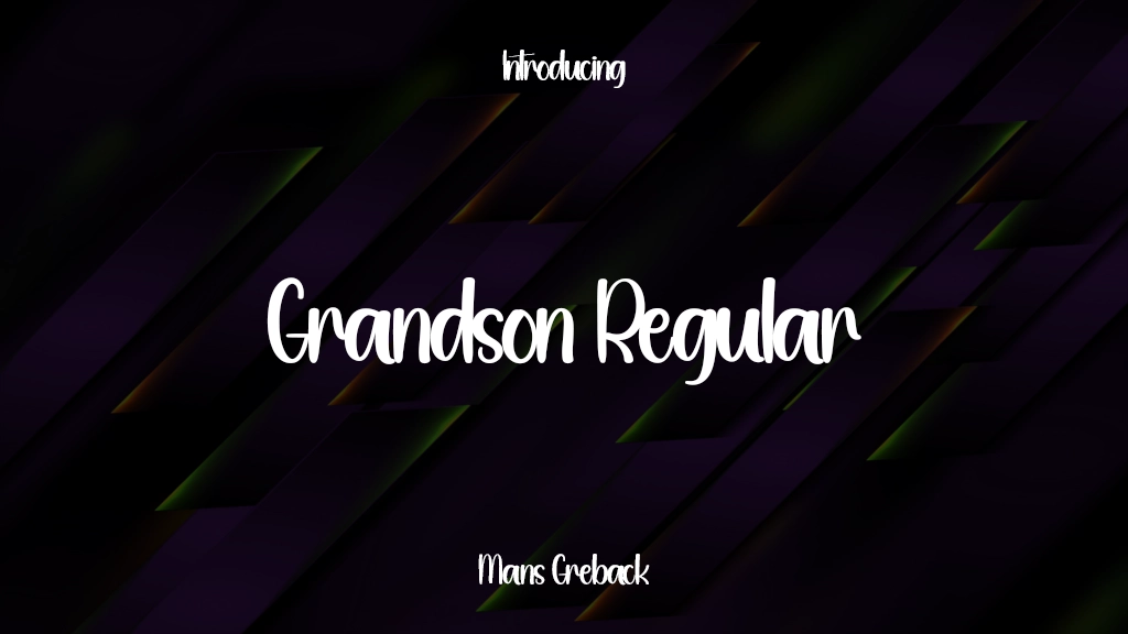 Grandson Regular フォントサンプル画像  1