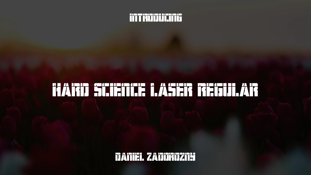 Hard Science Laser Regular Font Sample Images  1