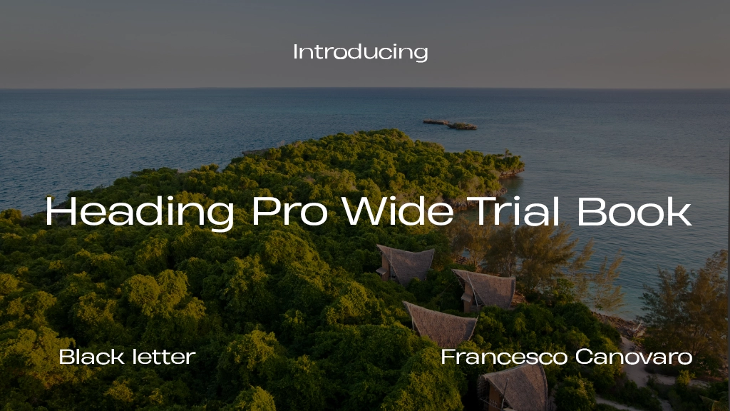 Heading Pro Wide Trial Book 글꼴 샘플 이미지  1