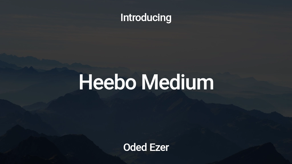 Heebo Medium Font Sample Images  1