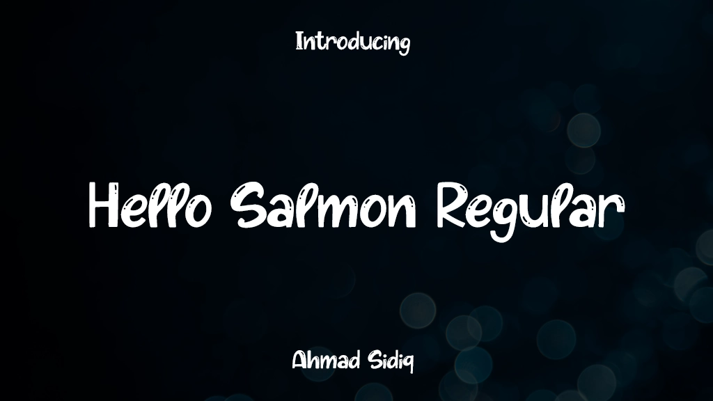Hello Salmon Regular Font Sample Images  1