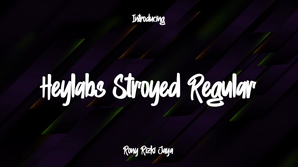 Heylabs Stroyed Regular Font Sample Images  1