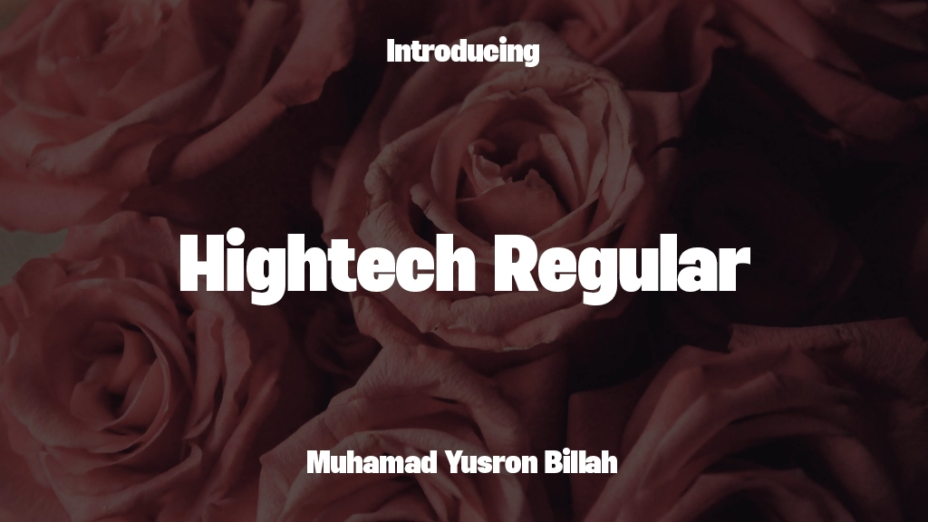 Hightech Regular Font Sample Images  1