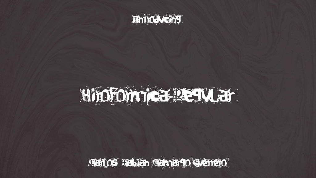 Hiroformica-Regular 글꼴 샘플 이미지  1