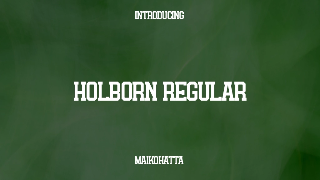 Holborn Regular Imágenes de muestra de fuentes  1