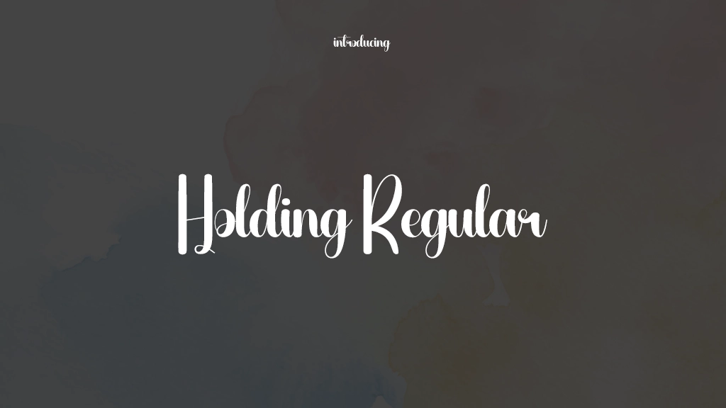 Holding Regular Imágenes de muestra de fuentes  1