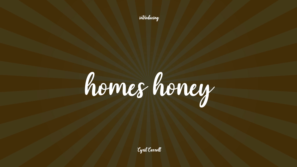 homes honey Font Sample Images  1