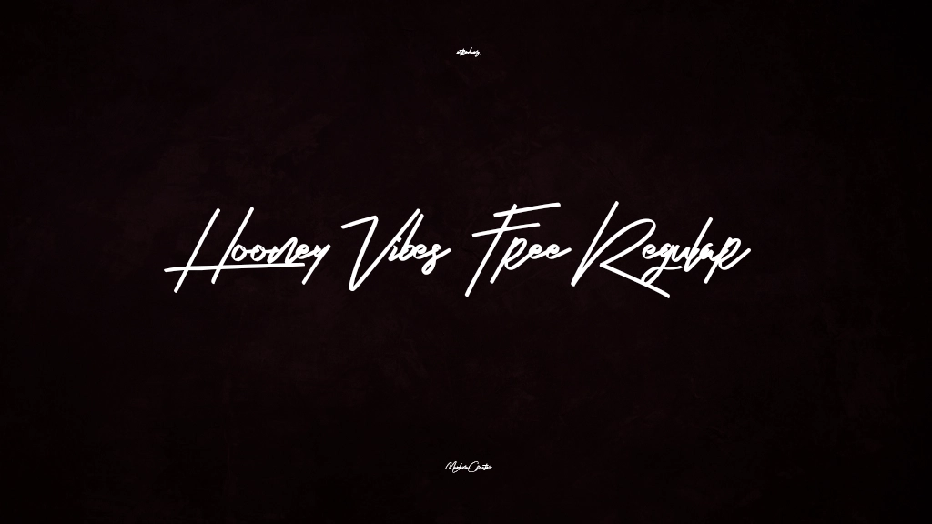 Hooney Vibes Free Regular Font Sample Images  1