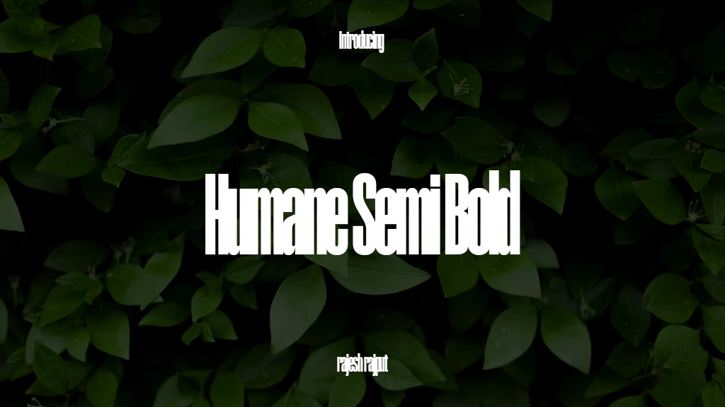 Humane Semi Bold 글꼴 샘플 이미지  1
