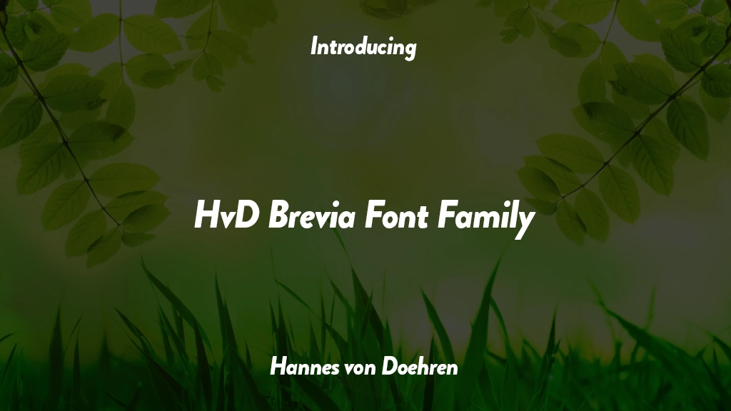 HvDTrial Brevia Font Family Font Sample Images  1