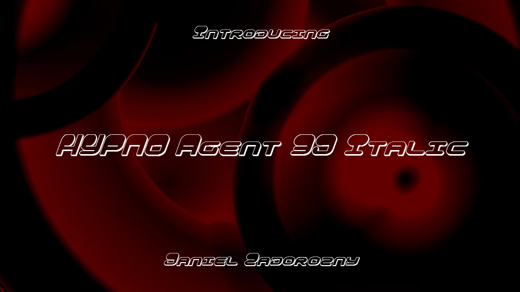 HYPNO Agent 3D Italic 3D Italic Font Sample Images  1