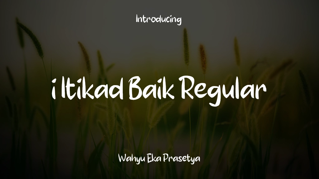 i Itikad Baik Regular Font Sample Images  1