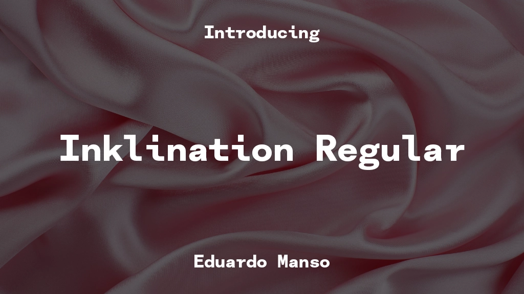 Inklination TRIAL Regular 글꼴 샘플 이미지  1