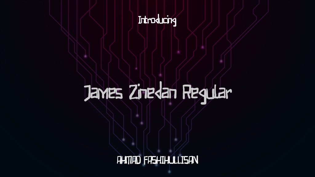 James Zinedan Regular Imágenes de muestra de fuentes  1