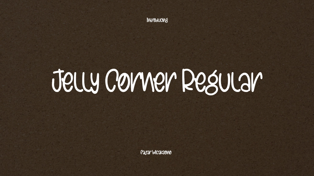 Jelly Corner Regular Imagens de amostra de fonte  1