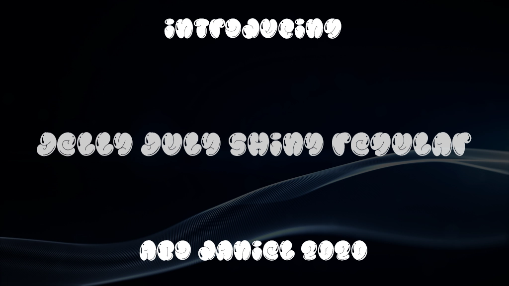 Jelly July Shiny Regular Immagini di esempio dei caratteri  1