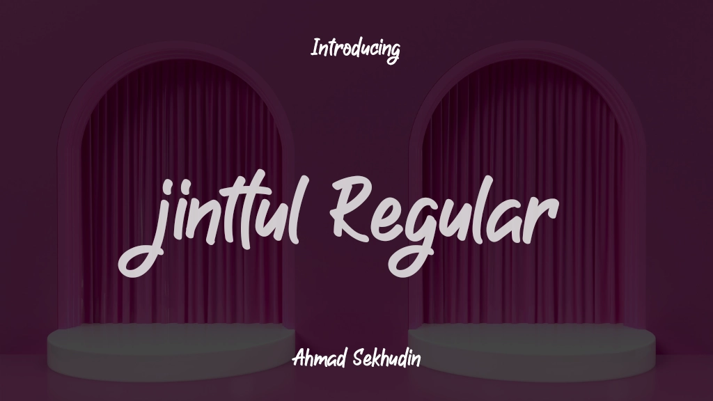 jinttul Regular 字体样本图像  1