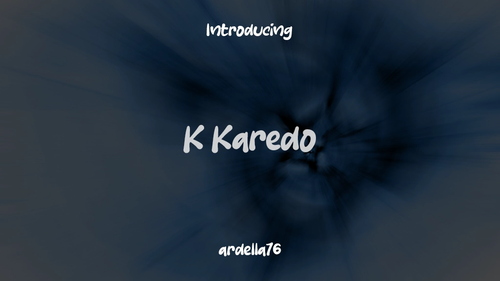 K Karedo 字体样本图像  1