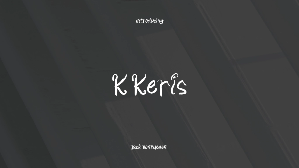 K Keris 字体样本图像  1