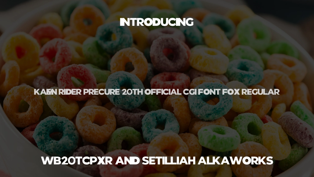 Kamen Rider PreCure 20th Official CGI Font Fox Regular 字体样本图像  1