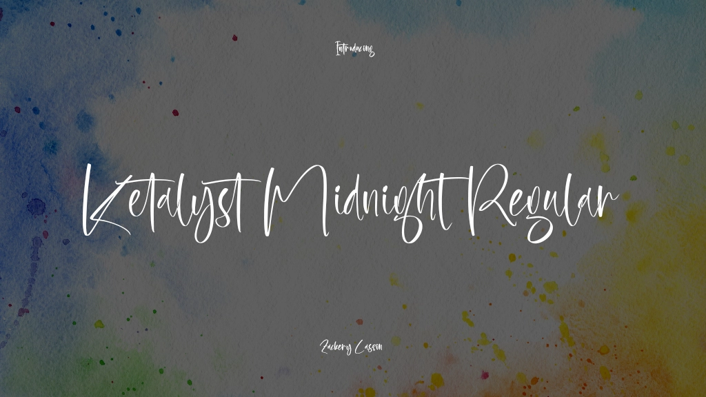 Ketalyst Midnight Regular 字体样本图像  1