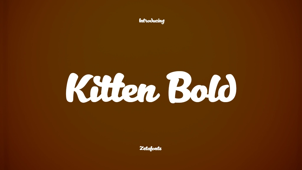 Kitten Bold Images d’exemples de polices  1
